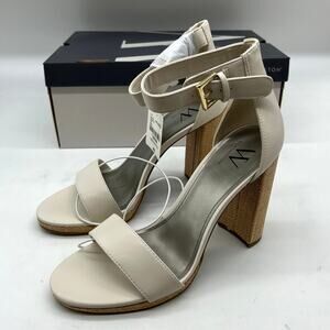 Worthington Womens Lynch Heeled Sandals Ivory Size 9M